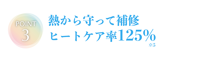 熱から守って補修 ヒートケア率125%